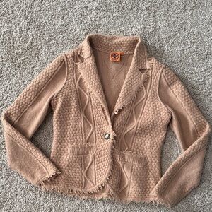 Tory Burch Beige Knit Blazer